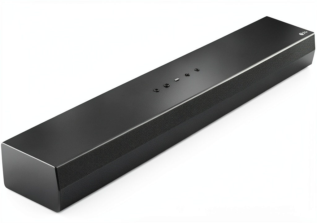 LG S20A Soundbar connected to a TV in a living room