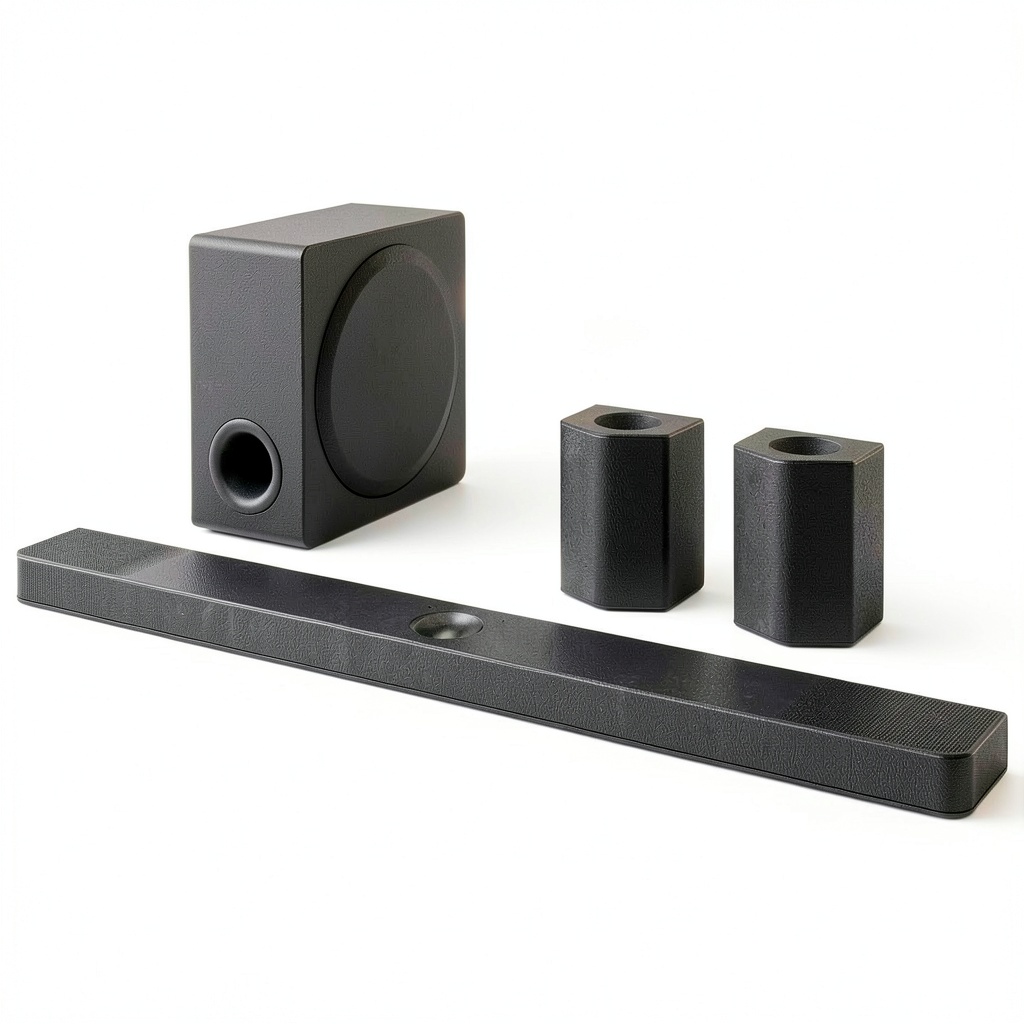 LG S95AR soundbar setup in a modern living room