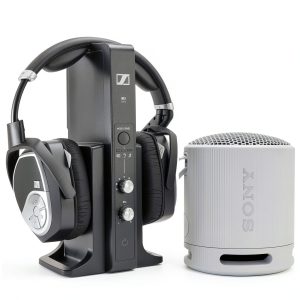 Sennheiser RS 195 Wireless Headphones TV Listening Bundle-0