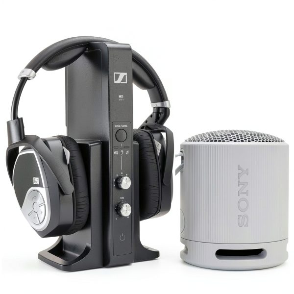 Sennheiser RS 195 Wireless Headphones TV Listening Bundle-0
