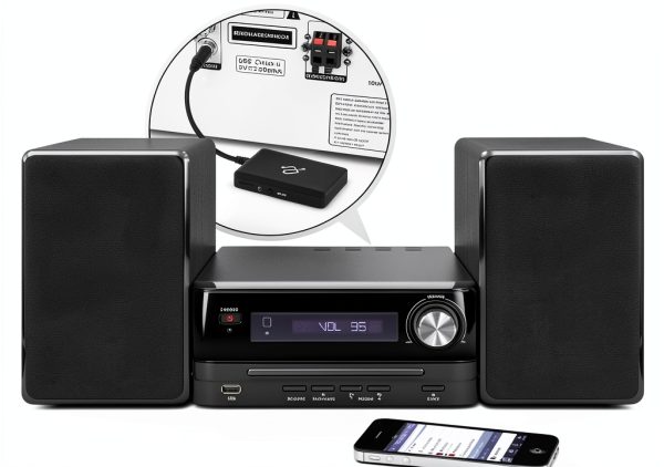 Aluratek iStream Bluetooth Audio Receiver Wireless Streaming-3