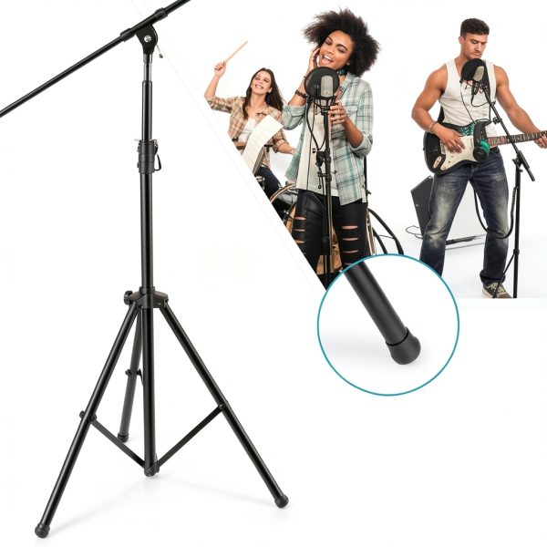 Pyle Heavy Duty Mic Stand Telescoping Boom Tripod Base-3