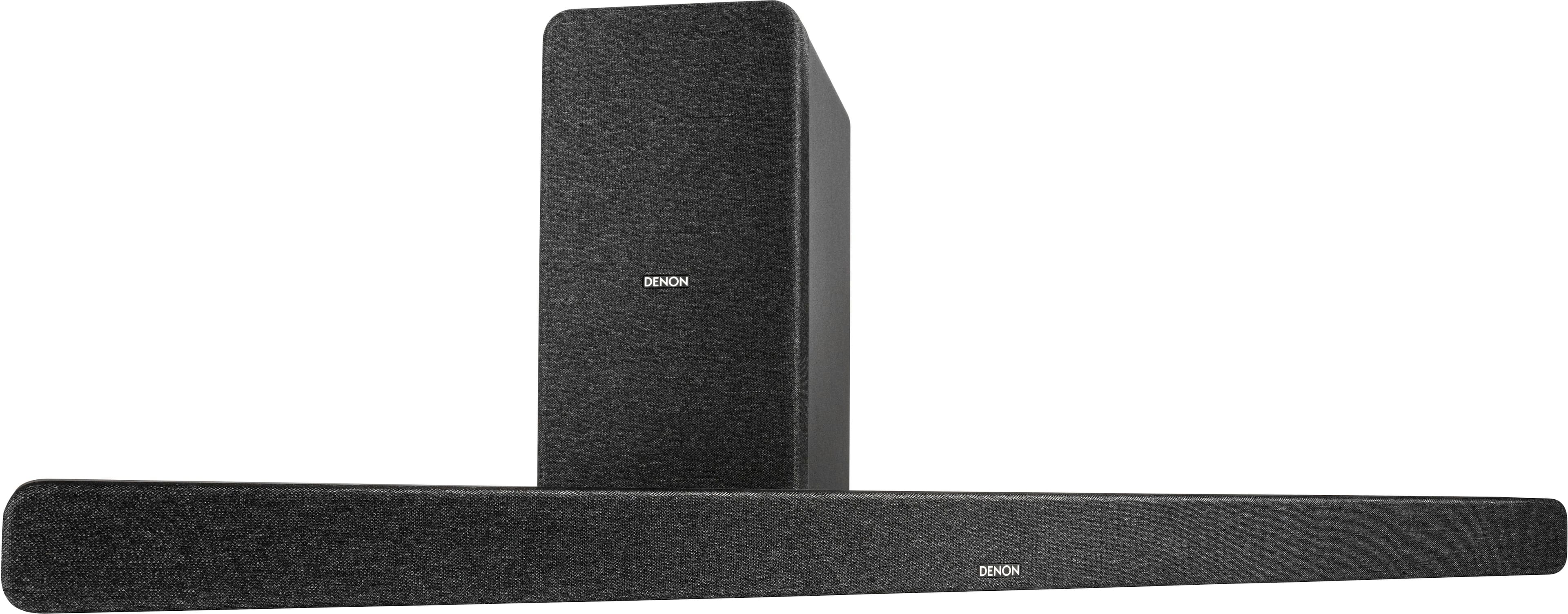Installing Denon DHT S517 Soundbar Dolby Atmos Wireless Subwoofer on a wooden desk