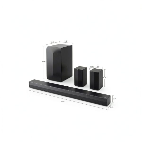 LG 5.1 Channel Soundbar Wireless Subwoofer Dolby Audio-5