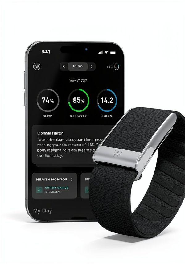 WHOOP MG Life Fitness Tracker 12‑Month Membership Obsidian Titanium-9