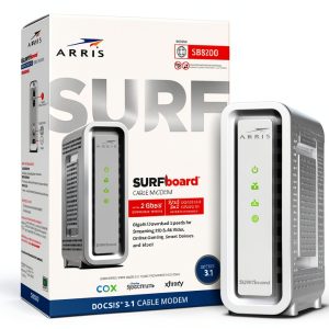 ARRIS SURFboard SB8200 DOCSIS 3.1 Cable Modem White Gigabit Ethernet-0
