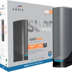 ARRIS SURFboard G36 DOCSIS 3.1 Cable Modem Wi‑Fi 6 Router Combo Black-0