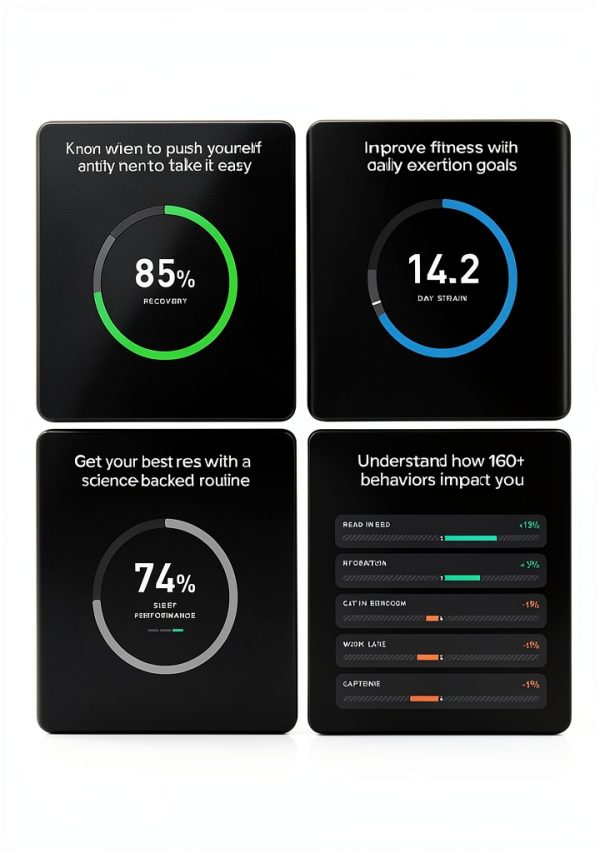 WHOOP MG Life Fitness Tracker 12‑Month Membership Obsidian Titanium-6