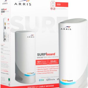 ARRIS SURFboard S33 32 x 8 DOCSIS 3.1 Multi Gig Cable Modem with 2.5-0
