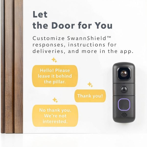 Swann EVO HD Wi-Fi Video Doorbell Black-2