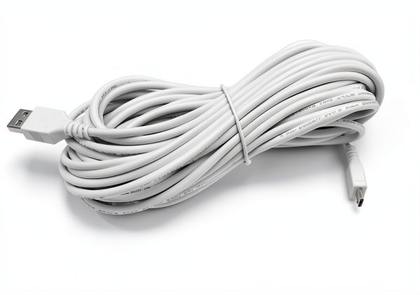 30FT White Micro USB 2.0 Cable for Netgear Arlo AD2037320 Adapter-0